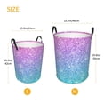 thumbnail image 3 of Balery Multicolor Glitter Cesta de ropa redonda con asas, impermeable, independiente, para ropa, juguetes, dormitorio y familia-Medium, 3 of 6