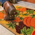 thumbnail image 4 of Orangide Fall Decor Pumpkin Doormat Natural Fiber Coir Mat with Floral Print, Absorbent Non-Slip Welcome Mat for Front Porch Entryway Indoor Outdoor, 4 of 7