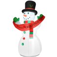 thumbnail image 2 of Gymax 6ft Air-blow Snowman Blow-Up Inflatable Christmas Decor Insert LED Lights Yard Lawn, 2 of 2