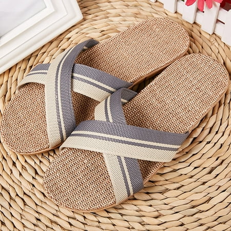 

Summer Slippers For Women Beach Accesseories Flip Flops For Women Summer Women House Shoes Home Slippers Flax Slippers Indoor Bedroom Spring Autumn Ladies Footwear Unisex Lovers Flat Shoes Swimming Po