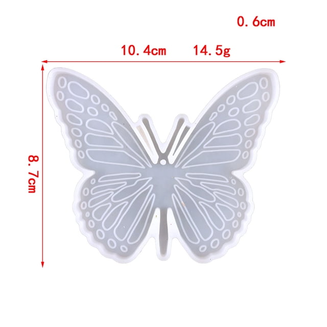 Moldes de silicona de mariposa - Mini moldes de llavero de decoración para colgar en el hogar (blanco) Sywqhk Libre de BPA