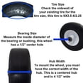 thumbnail image 2 of 2 Flat Free Solid Tires Front Caster Wheel 9x3.50-4 Fits Ferris 1521181 5021181, 2 of 7