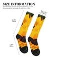 thumbnail image 2 of Lsque Flower Bush Sunflower Pattern Sport Compression Socks for Men & Women 15-20 mmHg Knee High Nurse Pregnant Running Medical and Travel Athletic, 2 of 6