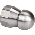 thumbnail image 5 of Stainless Steel Fixed Sewer Jet Nozzle, Button Nose 3/8 Inch Female 4.0 Orifice, 4000 PSI, 5 of 5