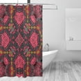 thumbnail image 3 of YFYANG Waterproof Bathroom Shower Curtain, Retro Pink Abstract Art Shower Curtain Set with Hooks, Home Bathroom Tub Decor - 72 "x72", Plastic Hooks, 3 of 6