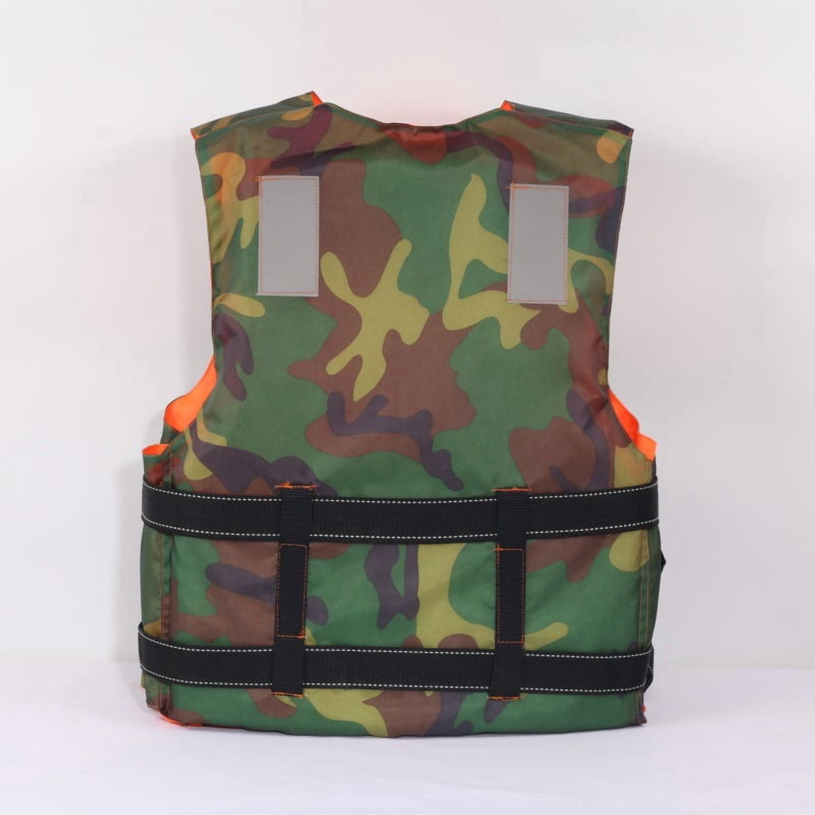 2025 Two-way wear adult camouflage life jacket for swimming, rafting, flood prevention, fishing, life jacket, flood relief, one size fits all