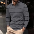 thumbnail image 1 of Blusa y camisa de manga larga con cuello vuelto para hombre, informal, con cuello vuelto, estampado, para fitness, deportiva, de manga larga, de poliéster, 1 of 5