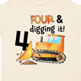 thumbnail image 4 of Inktastic Four and Digging It Bulldozer 4th Birthday Boys or Girls Toddler T-Shirt, 4 of 5