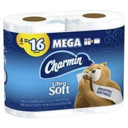 Charmin Ultra Soft Toilet Paper, 4 Mega Rolls