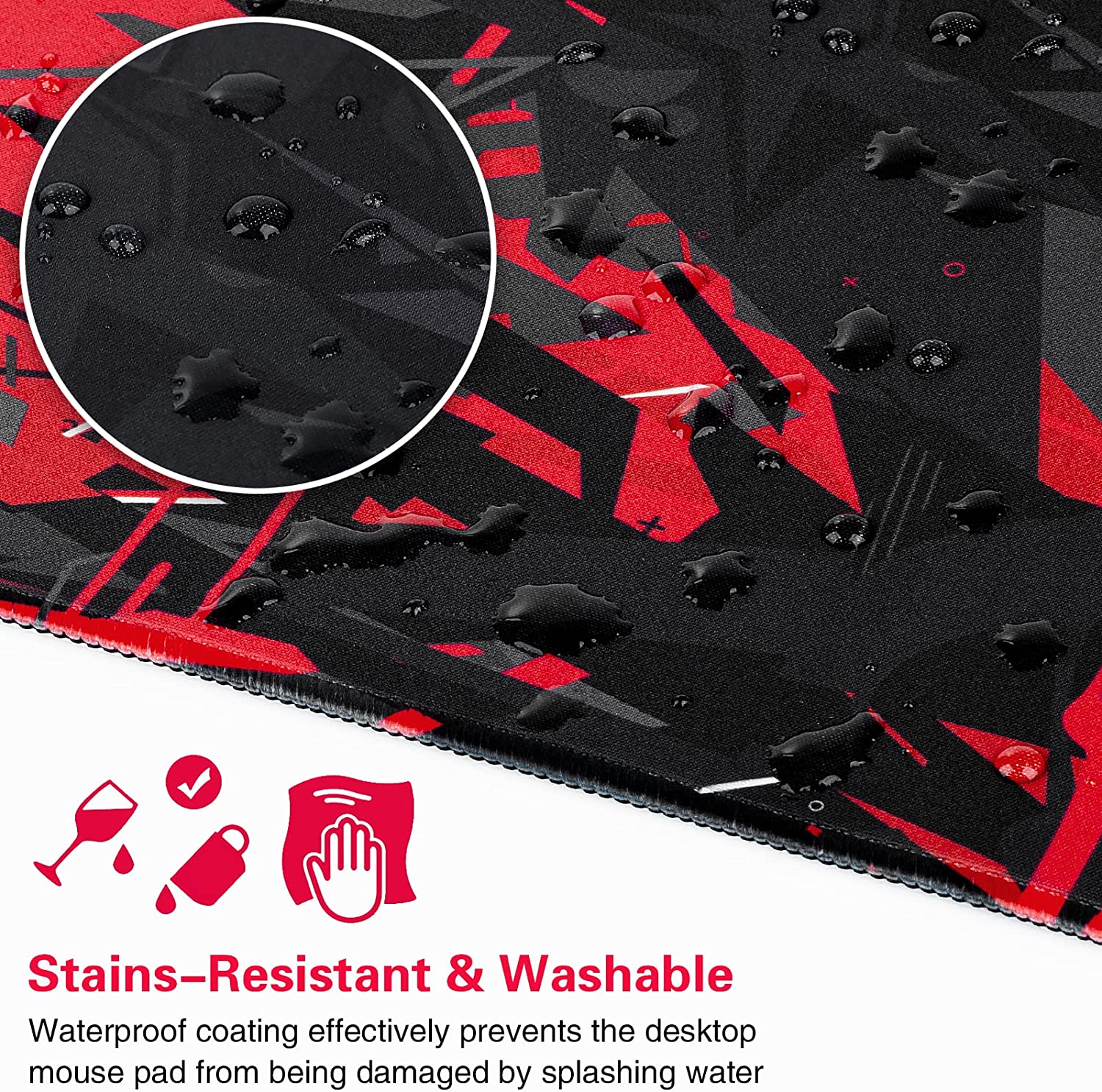 Gaming Mouse Pad 31.5x15.8inch Extended XXL Large Mouse Pad Big Computer Keyboard Mouse Mat Desk Pad with Non-Slip & Rubber Base & Stitched Edge
