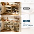 thumbnail image 4 of Farm Animal Cabinet Curtains for Kitchen 32"Wx55"L, Retro Chicken Cow Sheep Pig Pine Trees Silhouette Farmhouse Pantry Curtain Skirt Magic Tape Curtains Privacy Panel for Utility Closet Bathroom, 4 of 9