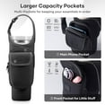 thumbnail image 6 of Tumbler Carrier Bag for 40 oz Stanley Cup Accessories, Black Insulated Water Bottle Holder with Double Pocket for Stanley 40 oz Tumbler with Handle & Strap, 6 of 8