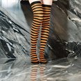 thumbnail image 5 of Halloween Colorful Striped Thigh High Long Socks Witch Sock for Women Girls Over the Knee Stockings Role Play Hosiery, 5 of 9