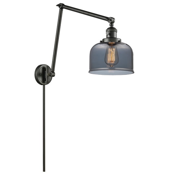 Innovations 238-OB-G73-LED Transitional One Light Swing Arm from Franklin Restoration collection in Bronze / Dark finish,