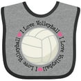 thumbnail image 3 of Inktastic Volleyball Gifts for Girls Girls Baby Bib, 3 of 4