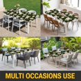 thumbnail image 5 of Farmhouse Flowers Table Cloths for 4 Foot Rectangle Tables, Modern Abstract Country Chic Floral Leaf Patio Waterproof Elastic Fitted Tablecloths, Washable Rectangular Table Cover for Camping, 5 of 8