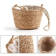 thumbnail image 2 of Advancent Maceta colgante de paja tejida para oficina, jardín, Patio, balcón, cesta para interior y exterior, maceta para flores, colgadores de Jardín y Patio Gris METRO, 2 of 6