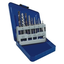 IRWIN HANSON 10-Piece Spiral Extractor and Drill Bit Set with Metal Index Case