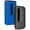 Blue, variant on Nakedcellphone [Grid Texture] Snap-On Hard Case Cover with [Rotating/Ratchet] Belt Clip Holster Holder for LG Classic Flip Phone L125DL