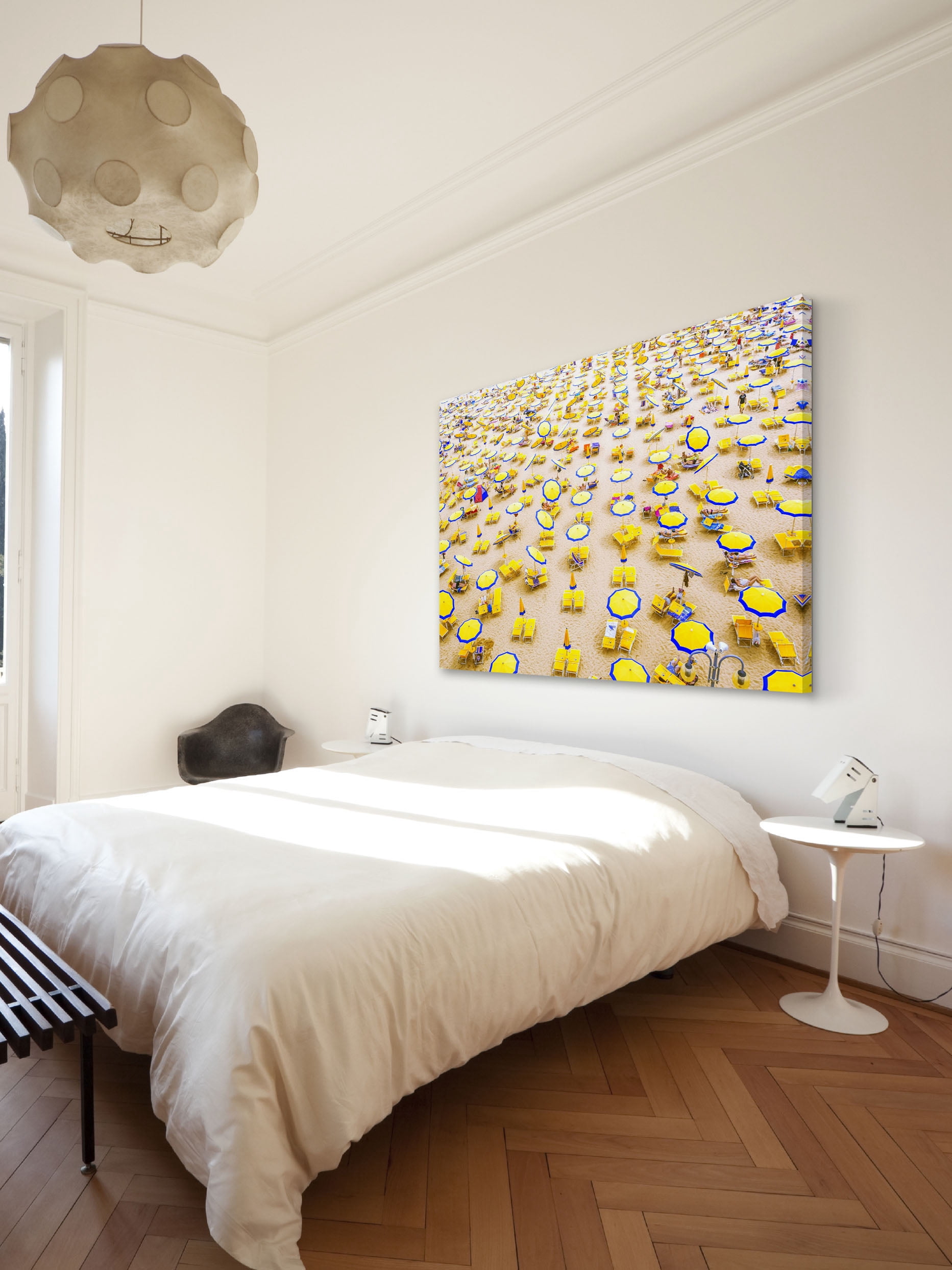 Marmont Hill Yellow Umbrellas Painting Wall Art Print