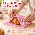 thumbnail image 2 of 50 Sheets Food Wrapping Paper, Printed Grease-Resistant Liners, Disposable Paper for Sandwiches, Burgers, Cakes and Baskets, 2 of 7