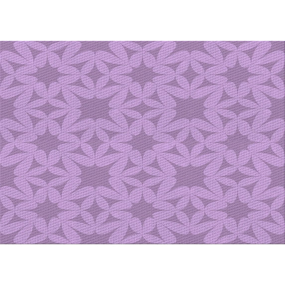 Ahgly Company Machine Washable Indoor Rectangle Transitional Violet Purple Area Rugs, 5' x 8'