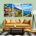 thumbnail image 3 of IDEA4WALL 3 Piece Framed Canvas Wall Art for Living Room, Bedroom Italy City Landscape Canvas Prints for Modern Home Decoration Ready to Hang, 3 of 4