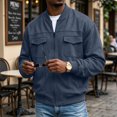 thumbnail image 7 of Men's Standard Full-Zip Midweight Sweatshirt with Pockets Fall Winter Spring Jacket, 7 of 7