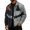 Light Gray, variant on Delconic Mens Corduroy Jacket Loose Casual Turn Down Collar Long Sleeve Button Front Shirt Jacket Halloween Print Outerwear Top Black L