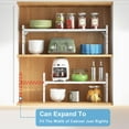 thumbnail image 4 of Expandable Cabinet Shelf Organizer, Stackable Kitchen Shelves, 30 LBS Heavy Duty, Adjustable 11.8"-17.7" Long, 4 of 6