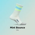 thumbnail image 2 of Feetures Elite Light Cushion Mini Crew Sock - Sport Sock with Targeted Compression - Mint Bounce , XLarge (1 Pair), 2 of 7