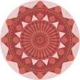 thumbnail image 1 of Ahgly Company Tapis d'Intérieur Ronds Transitionnels Pastel Rose Lavables à la Machine, 8 Pieds Rond, 1 of 7