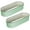 Green, variant on Volkmi 4.5 ft x 2 ft x 1 ft White Steel Oval Garden Planter Boxes with Has Drainage 2 Count