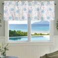 thumbnail image 3 of Valance for Windows,Watercolor Blue Flower Valances Curtain Rod Pocket Valance for Kitchen Bedroom Living Room Bathroom,Pastoral Purple Leaf Butterfly Seamless Short Curtains Window Treatment 54x18in, 3 of 9