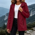 thumbnail image 4 of Nugftut Rain Jackets for Women Hooded Pockets Full ZipWaterproof Windbreaker Lightweight Rain Jackets,M, 4 of 8