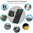 thumbnail image 6 of Dteck Detachable Sports Wristband Case for iPhone 13, Shockproof Hard PC Silicone Bumper Hybrid Kickstand Cover, Great for Hiking Biking Walking Gym Running Workout Exercise Arm Band Case (Darkgreen), 6 of 10