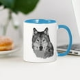 thumbnail image 3 of CafePress - Gray Wolf Mug - 11 oz Ceramic Mug - Novelty Coffee Tea Cup, 3 of 4