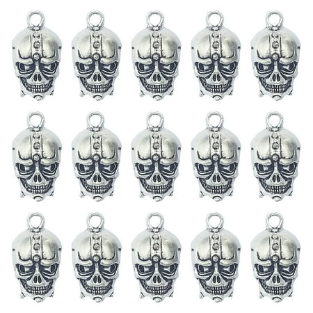 

1 Set 50 Pcs 25mm Halloween Pendant Necklace Decoration Alloy Skull Pendant