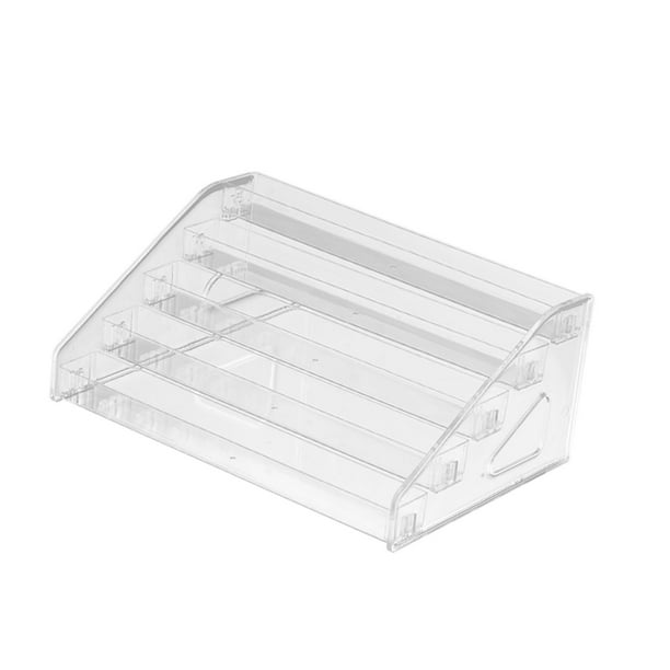 Soporte de acrílico para esmalte de uñas, escalonado, decoración, organizador de perfumes, soporte de exhibición transparente para joyas de mesa , 5 5 capas