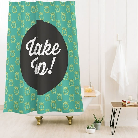 Society6 Allyson Johnson Wakey Wakey Shower Curtain 71" x 74"
