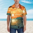 thumbnail image 2 of Balery Tropical Sunset Paradise Camisas hawaianas de manga corta para hombre, camisas playeras de corte holgado, camisas de vacaciones con botones,XX-Large, 2 of 7