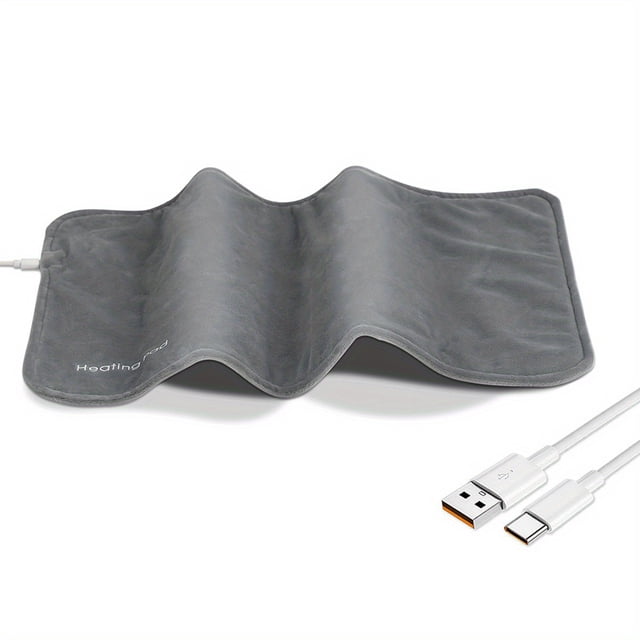 SNNROO 1pc Graphene Heating Pad Single Person Polyester Fabric Low Power 30W with Self-Regulating Temperature Control for Knees Neck Shoulders Washable No Battery with Ideal Gift