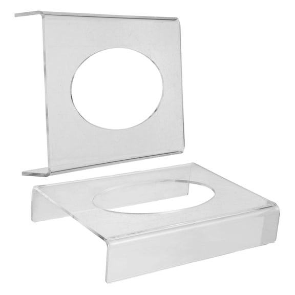 UPGRATOR 2-Pack Acrylic Football Display Stand for Collectibles with Clear Crystal Visibility and Sleek Minimalist Design