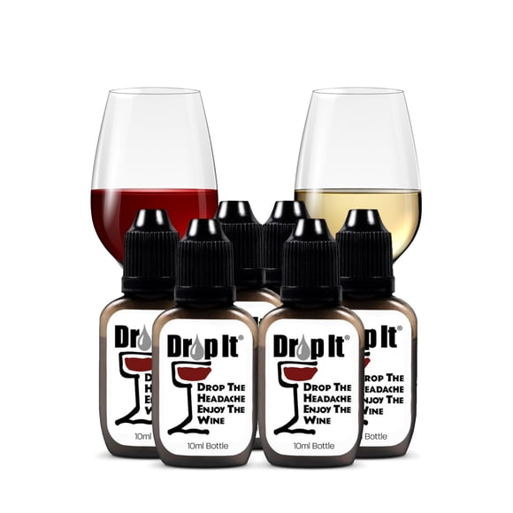 Wine Drops Drop It Original, paquete de 6, 10 ml, 55 vasos