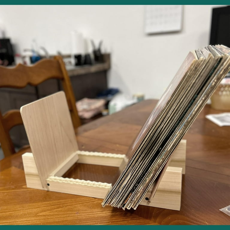 KAIU Vinyl Record Storage Holder - Stacks Up To 50 Albums, 7 Or 12