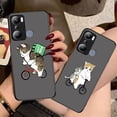 thumbnail image 2 of Matte Case for infinix HOT 20I 12 12I 11 11S 10 10I 10S PLAY 9 Pro POVA 3 CAMON 15 17P Case Funda Cute Cat Cartoon Illustration, 2 of 5