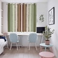 thumbnail image 5 of Sage Green Kitchen Curtains 72 Inch Length, Farmhouse Wood Grain Vintage Brown Striped Grommet Top Bedroom Living Room Curtains, Light Filtering Cafe Curtain Drapes 2 Panels Set 104''x72'', 5 of 9