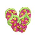 thumbnail image 3 of Altotux Flip Flops Sandals Shoes Self Adhesive Iron On Applique Sticker Patch (Floral), 3 of 3