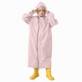 thumbnail image 2 of Kpoplk Toddler Rain Jackets Kids Baby Girls Solid Color Rainwear Children Raincoat Waterpoof Rain Hooded Jacket Coat Size 4-6 Years,Pink, 2 of 5
