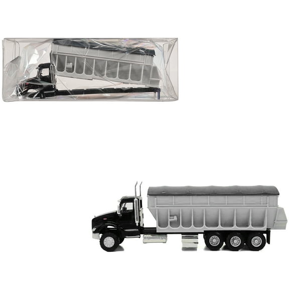 Peterbilt 579 Potato/Sugar Beet Truck Black 1/87 HO Plastic Model Car by Promotex